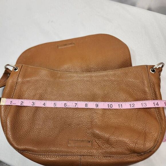 Cole Haan Brown Leather Pebble Grain Shoulder Bag Purse - Picture 8 of 13